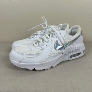 Nike Women's 8.5 Air Max Excee Sneakers White Iridescent Y2K